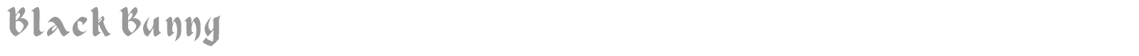 Black Bunny font preview